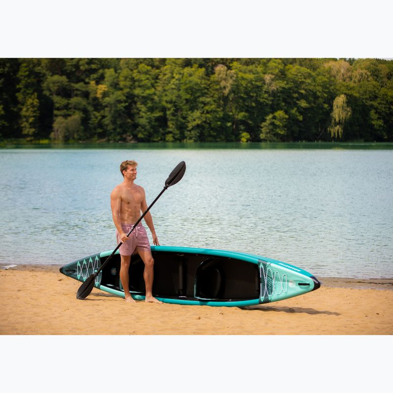 Kajak pompowany wysokociśnieniowy 2-osobowy AQUASTIC Cortez 13'9" 420 cm zielony 18