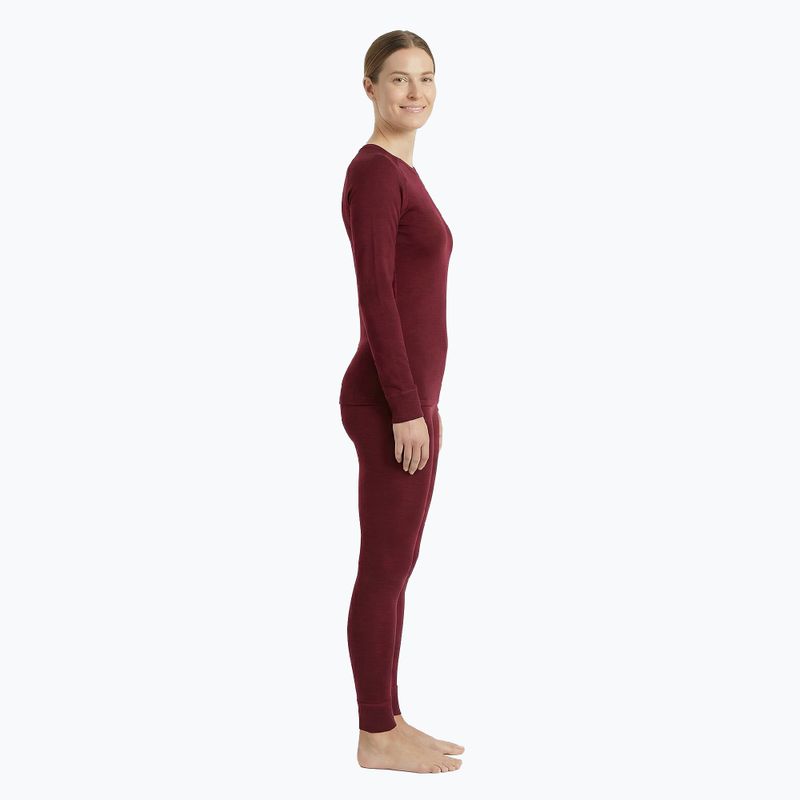Komplet bielizny termoaktywnej damskiej WOOLCANO Merino SET0543 bordowy 2