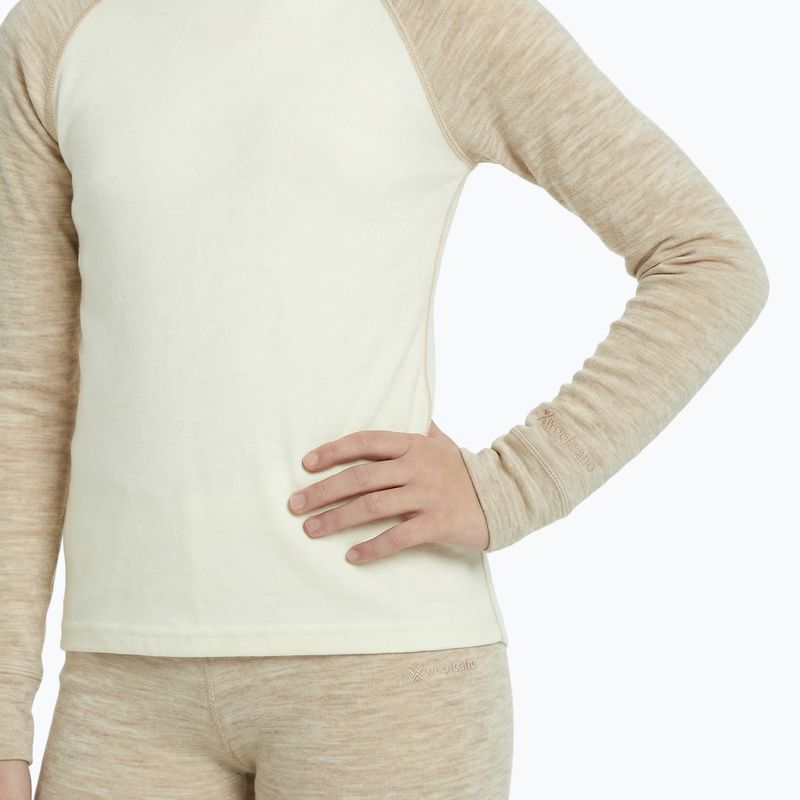 Komplet bielizny termoaktywnej dziecięcej WOOLCANO Merino SET0982 beżowy 4