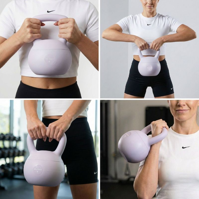 Kettlebell miękki XTREXO 8 kg fioletowy 6