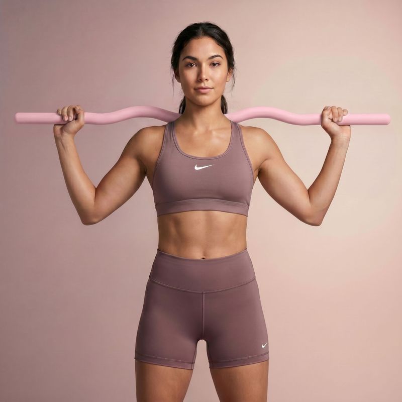 Gryf łamany XTREXO SCULPT 110 cm różowy 4