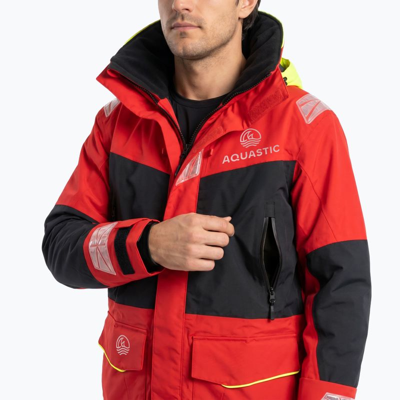Kurtka żeglarska męska AQUASTIC Outrun 15 000/15 000 czerwony 5