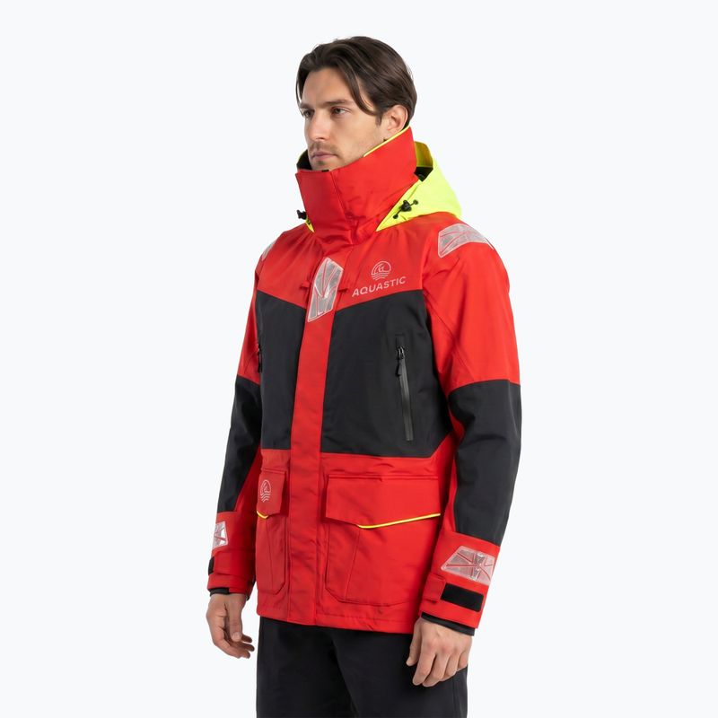 Kurtka żeglarska męska AQUASTIC Outrun 15 000/15 000 czerwony 6
