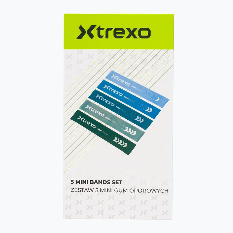 Zestaw gum do ćwiczeń  XTREXO 5 gum Mini Power Band 5 szt. wielokolorowy 6