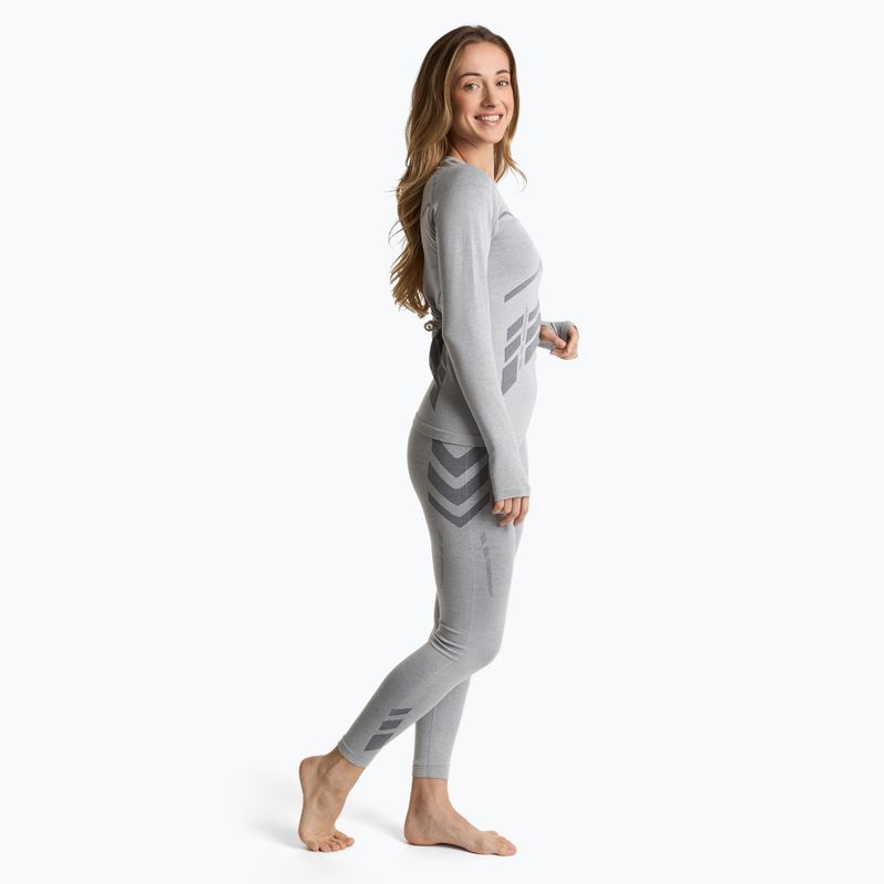 Spodnie termoaktywne damskie bielizna KADVA ALPINESTEP BAMBOO THERMO LIGHT PLUS bezszwowe szary 5