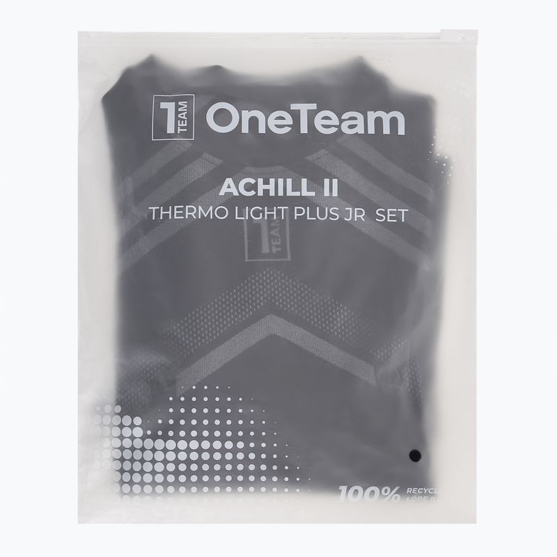 Komplet bielizny termoaktywnej dziecięcej OneTeam ACHILL II THERMO LIGHT PLUS bezszwowy czarny 11