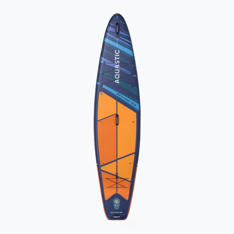 Zestaw deska SUP pompowana AQUASTIC Perth Sport 11'4" MSL allround pomarańczowy 3
