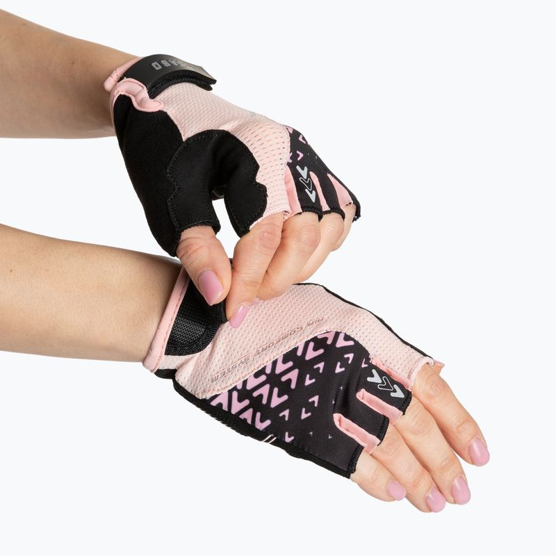 Rękawiczki rowerowe damskie ATTABO Vito WMNS gel shock proof różowy/czarny 3