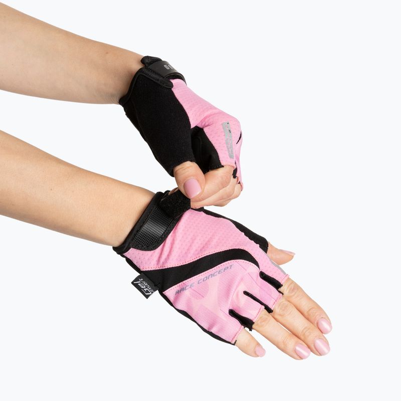 Rękawiczki rowerowe damskie ATTABO Kinu Pro WMNS shock absorbing system różowy/czarny 3