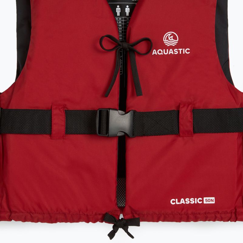 Kamizelka asekuracyjna AQUASTIC Classic 50N czerwony 4