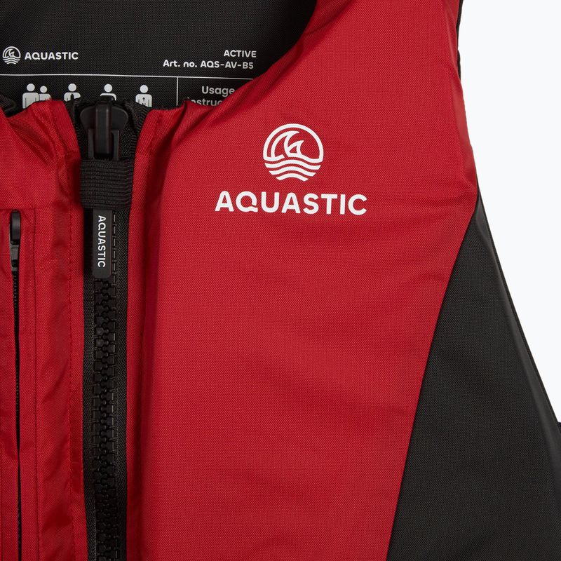 Kamizelka asekuracyjna AQUASTIC Active 50N czerwony 4