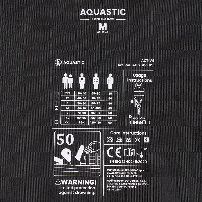 Kamizelka asekuracyjna AQUASTIC Active 50N czerwony 8