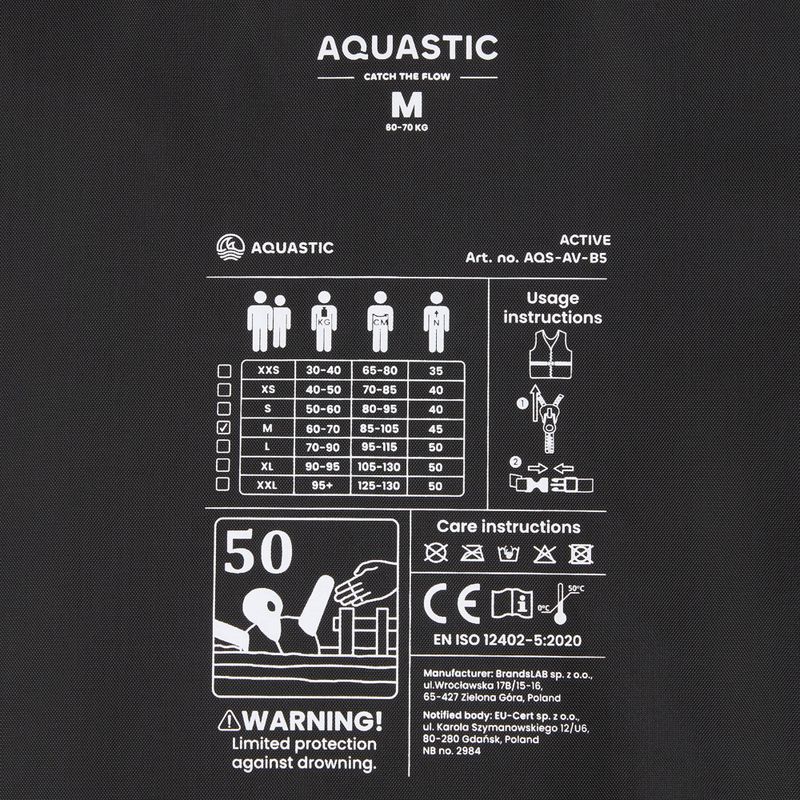 Kamizelka asekuracyjna AQUASTIC Active 50N granatowy 7