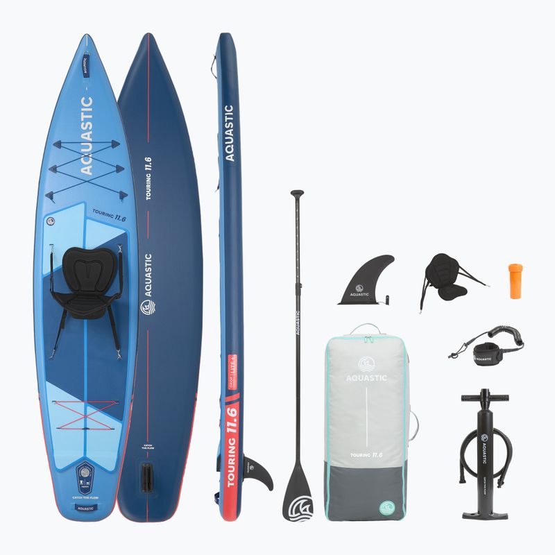 Zestaw deska SUP pompowana AQUASTIC Touring 11'6" niebieski