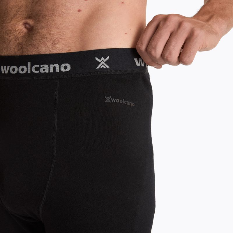 Spodnie termoaktywne męskie WOOLCANO 100% Merion PANT0539 czarny 5