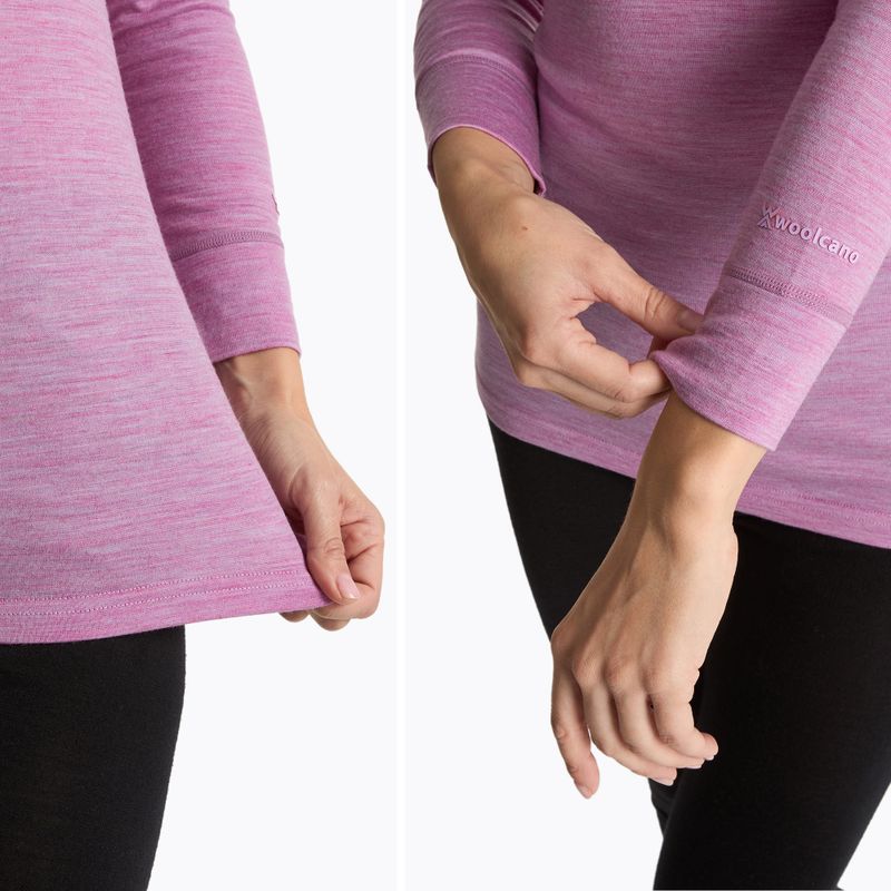 Bluza termoaktywna damska WOOLCANO 100% Merino TOP0541 fioletowy 5