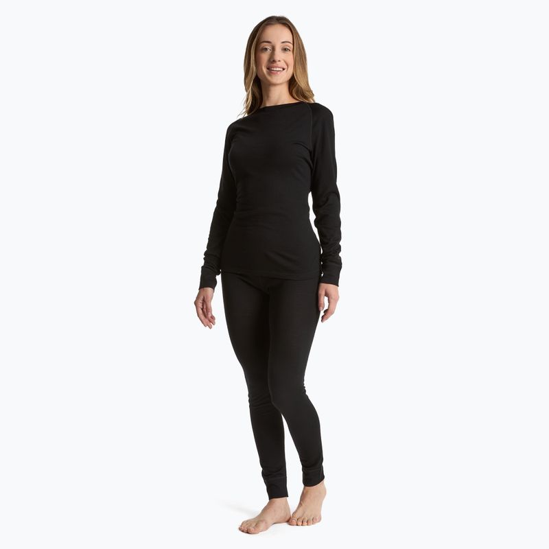 Spodnie termoaktywne damskie WOOLCANO 100% Merino PANT0542 czarny 2