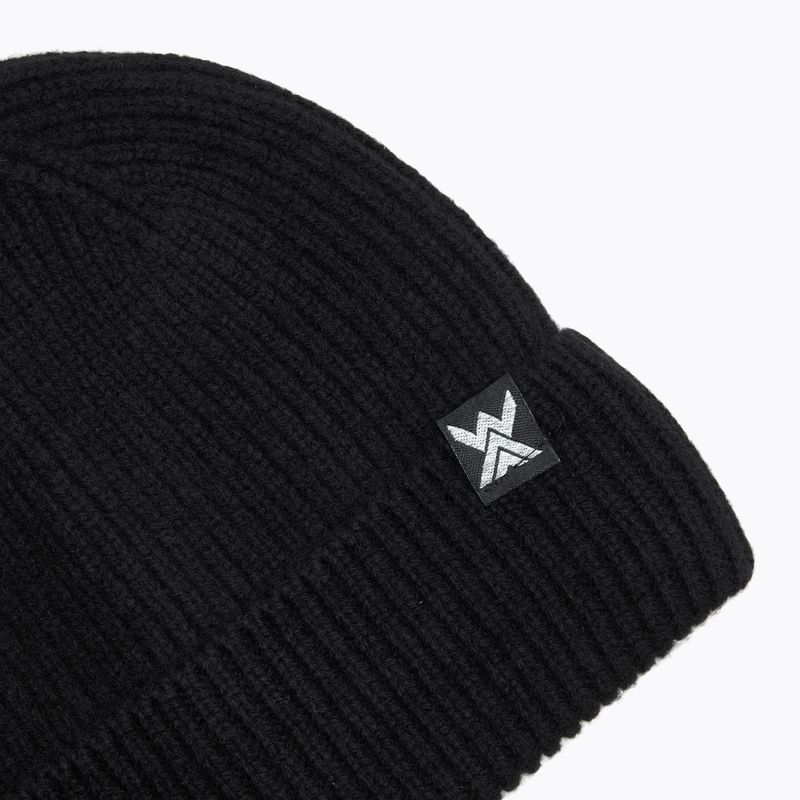 Czapka zimowa dziecięca WOOLCANO Merino 100% HAT0440 czarny 3