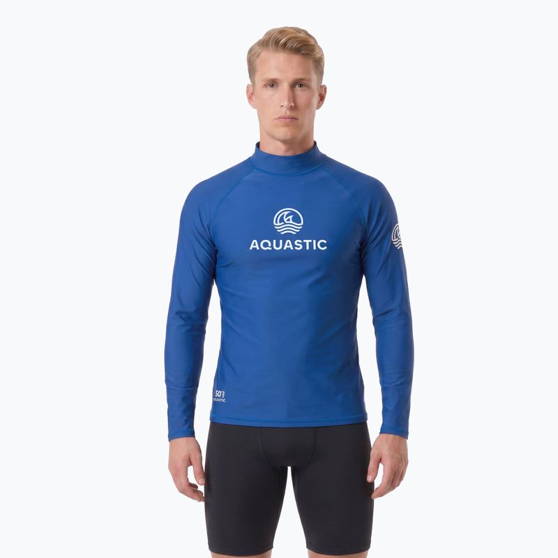 Longsleeve do pływania AQUASTIC UV 50+ UPF Rimos granatowy