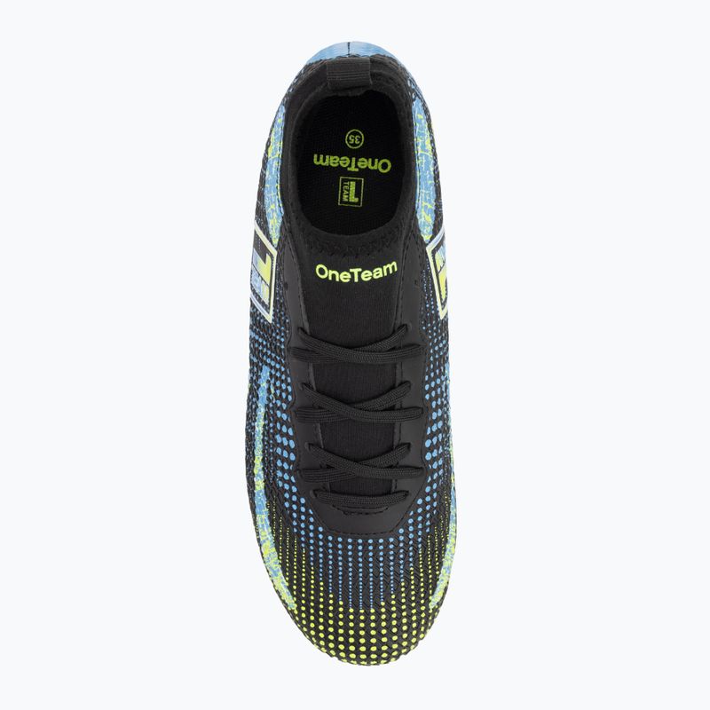 Buty piłkarskie dziecięce OneTeam Robero Teen FG/AG czarny/niebieski 8