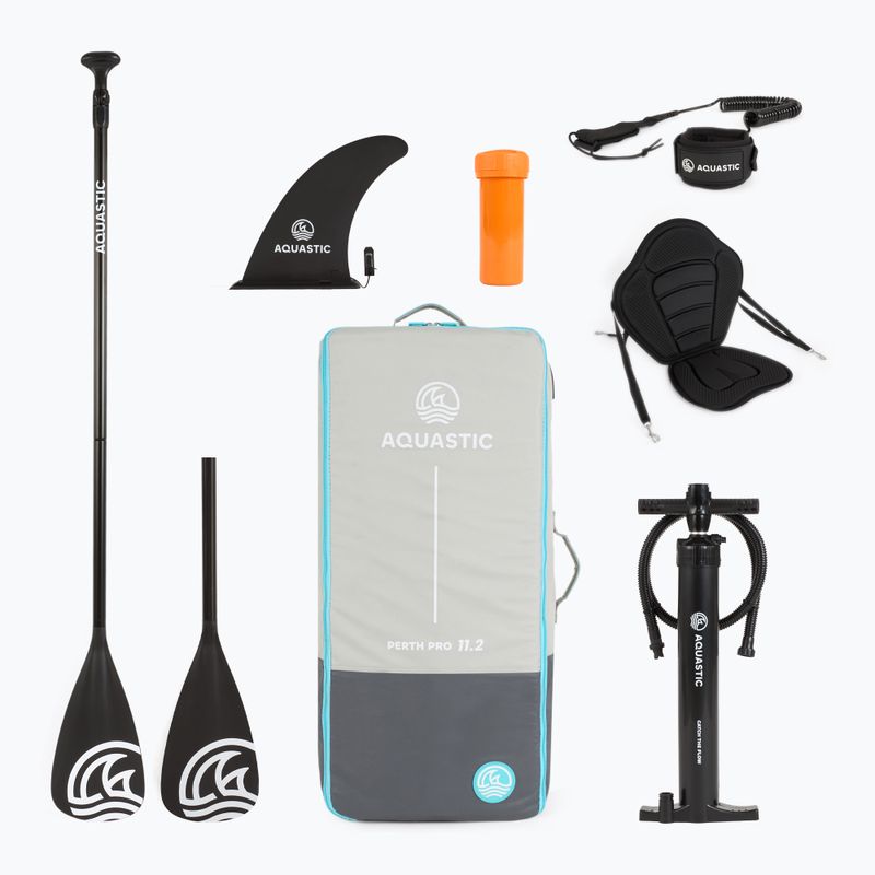 Deska SUP AQUASTIC Perth Pro 11'2" allround biały 20