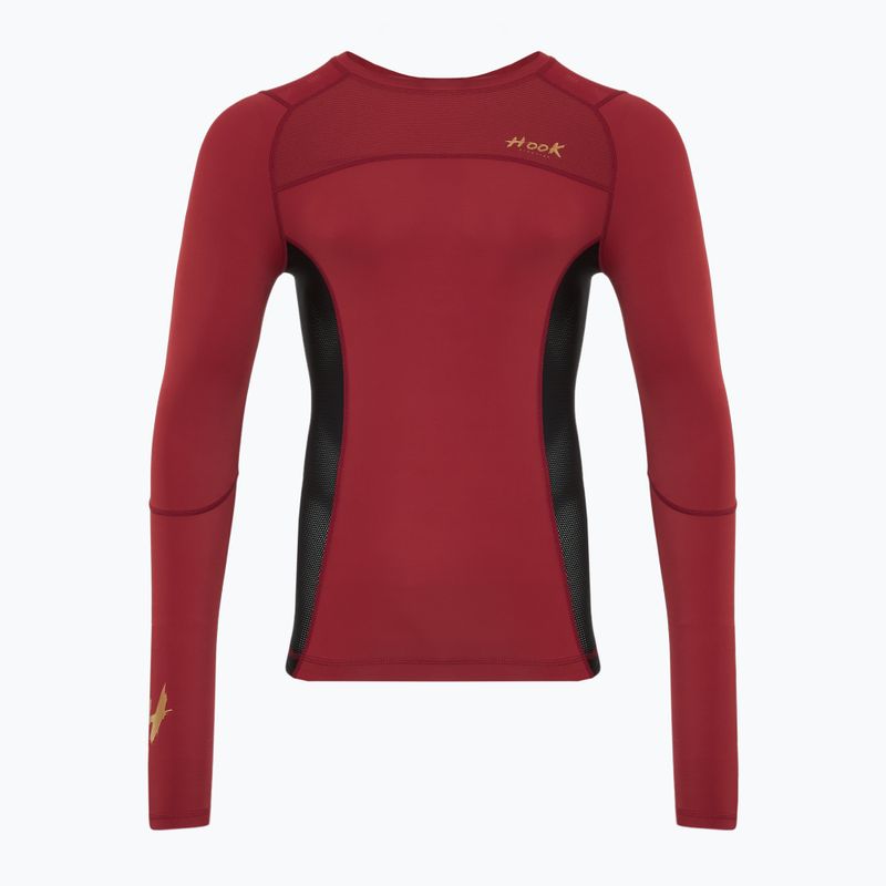 Koszulka treningowa longsleeve męska rashguard HOOK FIGHTING Base czerwony 9