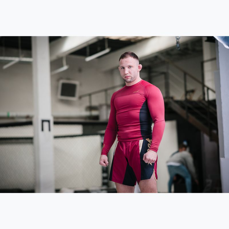 Koszulka treningowa longsleeve męska rashguard HOOK FIGHTING Base czerwony