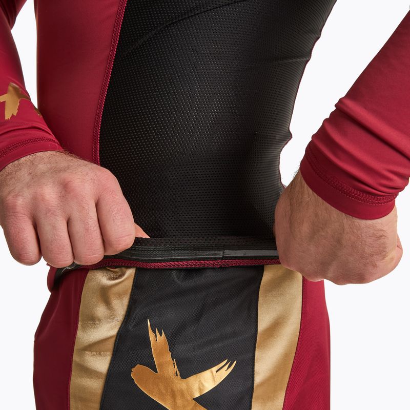 Koszulka treningowa longsleeve męska rashguard HOOK FIGHTING Base czerwony 5
