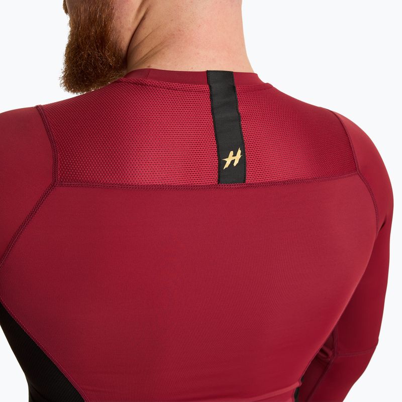 Koszulka treningowa longsleeve męska rashguard HOOK FIGHTING Base czerwony 8