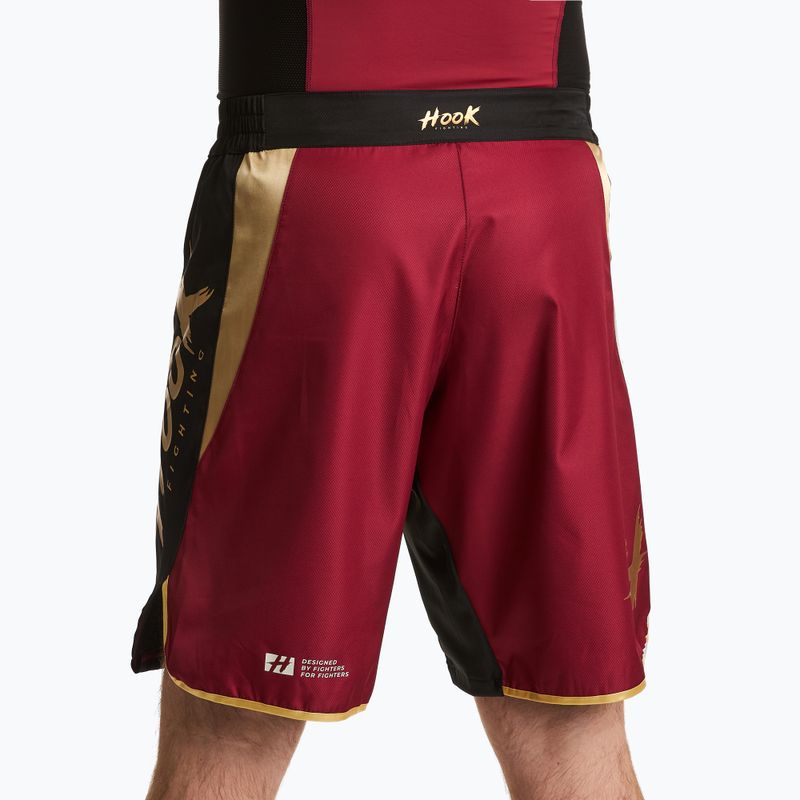 Spodenki treningowe męskie HOOK FIGHTING Ready To Spar czerwony 3
