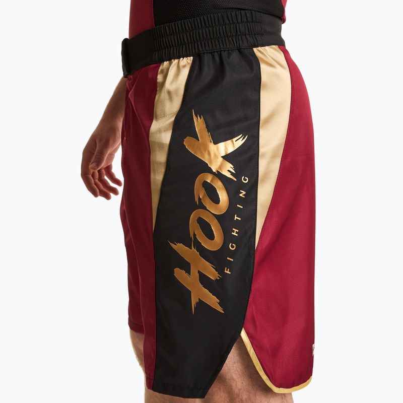 Spodenki treningowe męskie HOOK FIGHTING Ready To Spar czerwony 4
