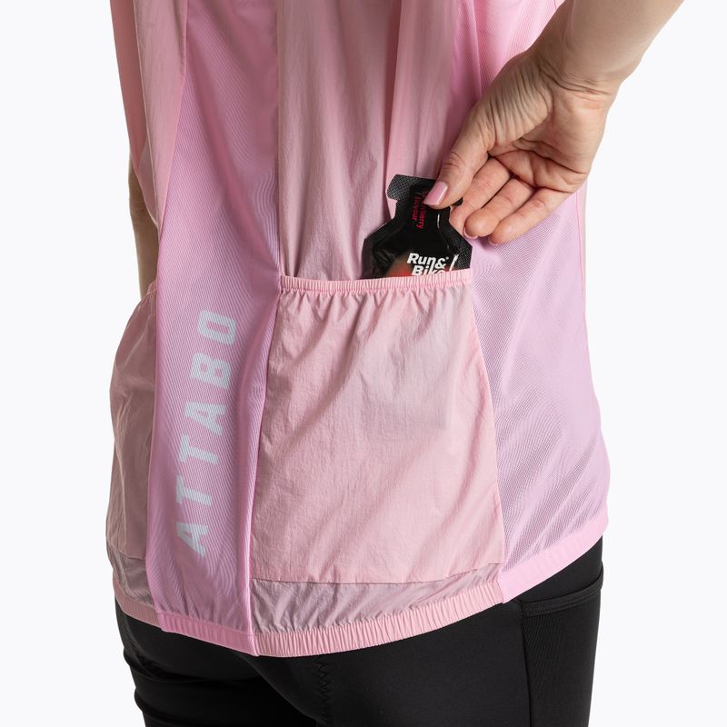 Kamizelka rowerowa damska ATTABO Cahayo Vest Windproof różowy 5