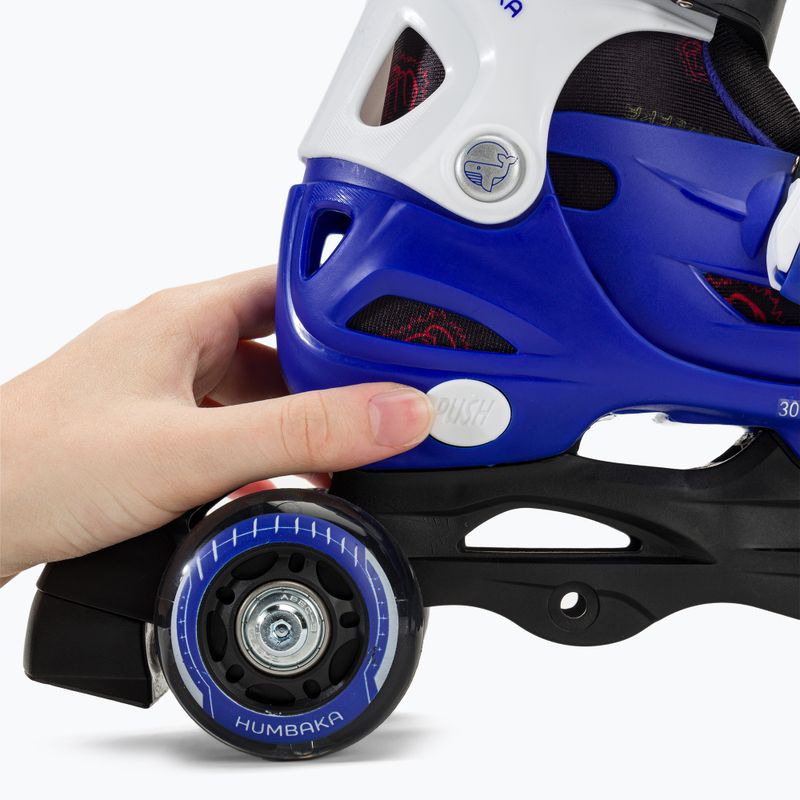 Rolki dziecięce HUMBAKA Starjet LED 3w1 niebieski 28