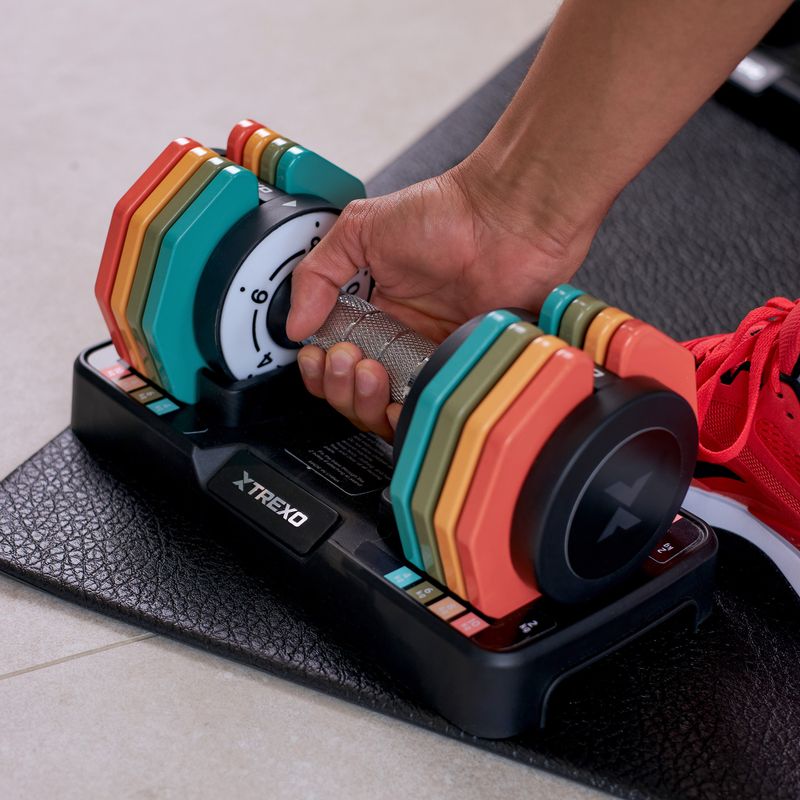 Zestaw hantli regulowanych XTREXO 2 x 10 kg multicolor 16