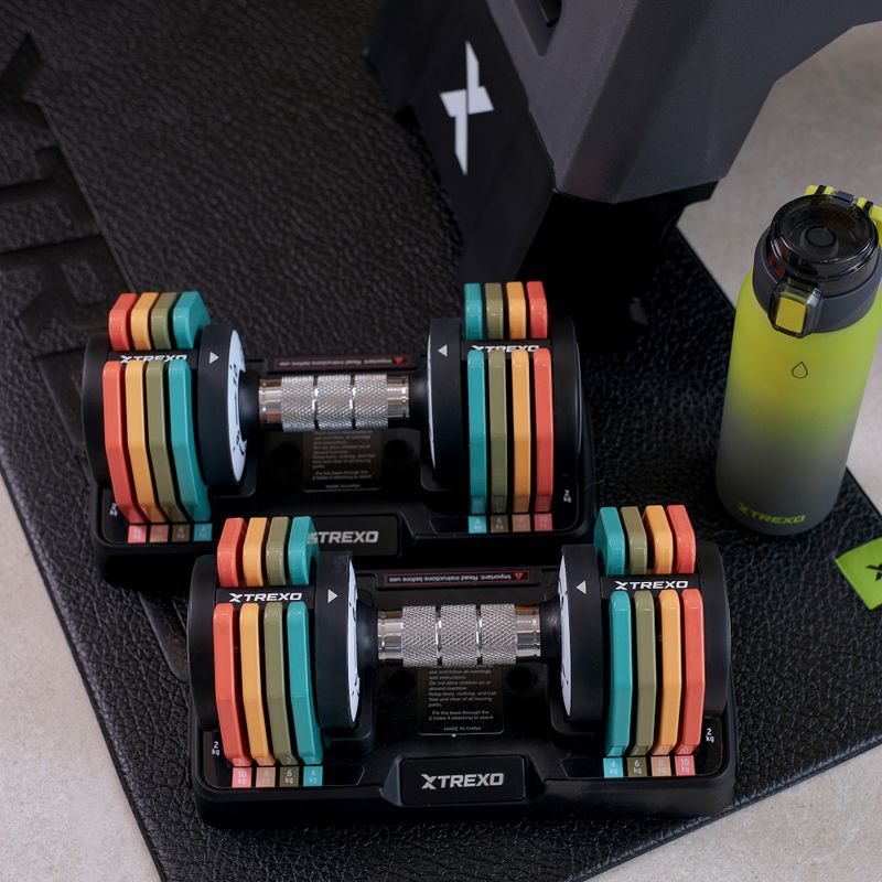 Zestaw hantli regulowanych XTREXO 2 x 10 kg multicolor 13