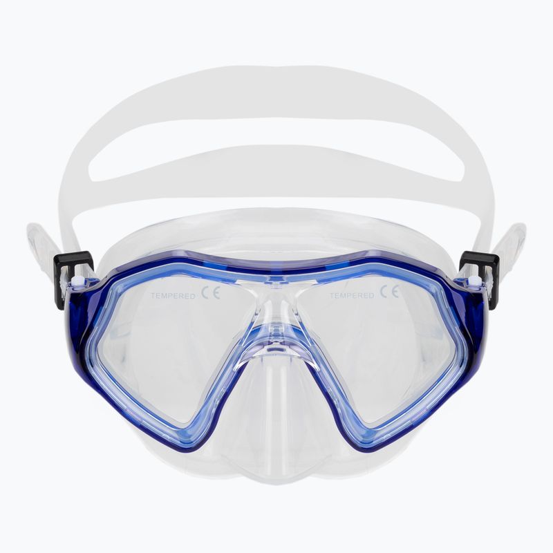 Zestaw do snorkelingu dziecięcy AQUASTIC Shelly maska + fajka ciemnoniebieski 4