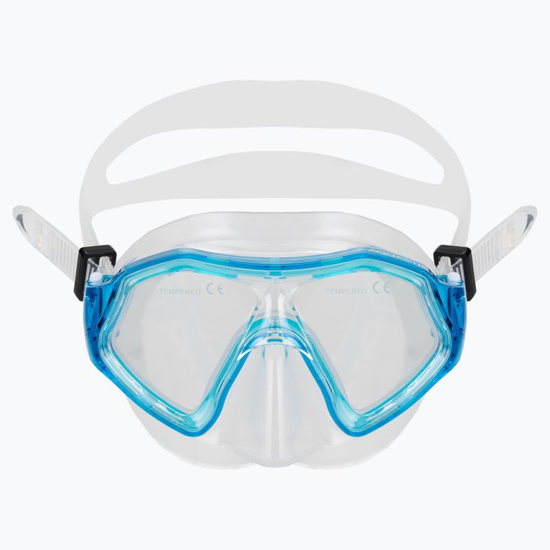Zestaw do snorkelingu dziecięcy AQUASTIC Shelly maska + fajka jasnoniebieski 4