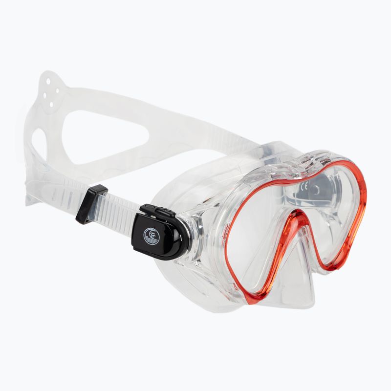 Zestaw do snorkelingu dziecięcy AQUASTIC Minke maska + fajka czerwony 3