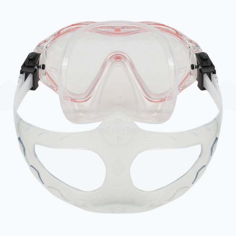 Zestaw do snorkelingu dziecięcy AQUASTIC Minke maska + fajka czerwony 6