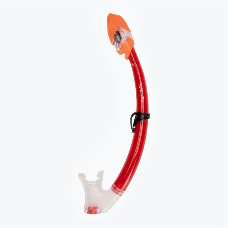Zestaw do snorkelingu dziecięcy AQUASTIC Minke maska + fajka czerwony 7