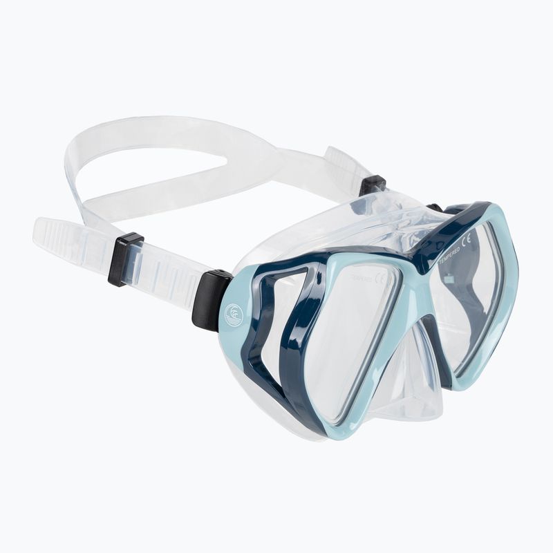 Zestaw do snorkelingu AQUASTIC Shoal maska + fajka + płetwy niebieski 3