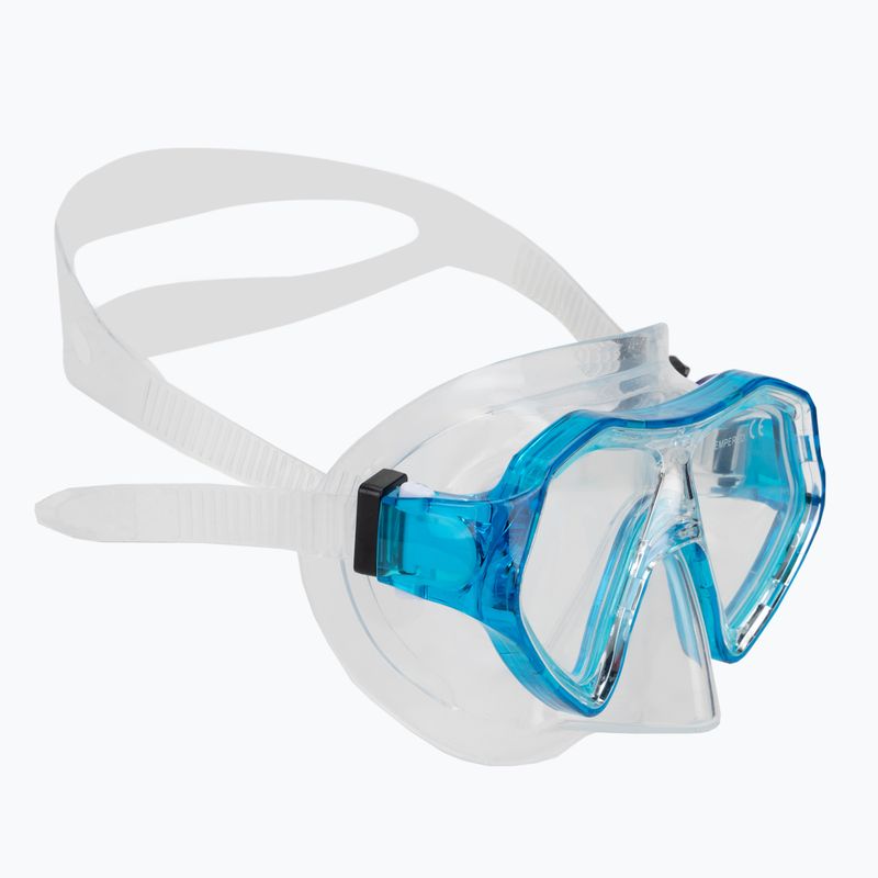 Zestaw do snorkelingu dziecięcy AQUASTIC Shelly maska + fajka + płetwy jasnoniebieski 3