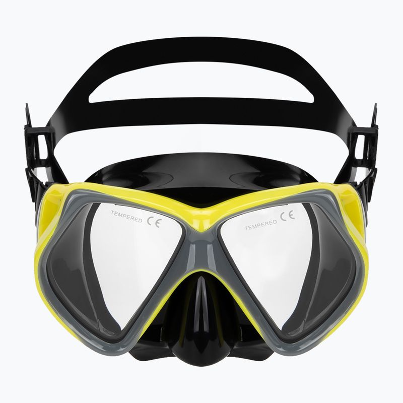 Maska do snorkelingu AQUASTIC Shoal szary 3
