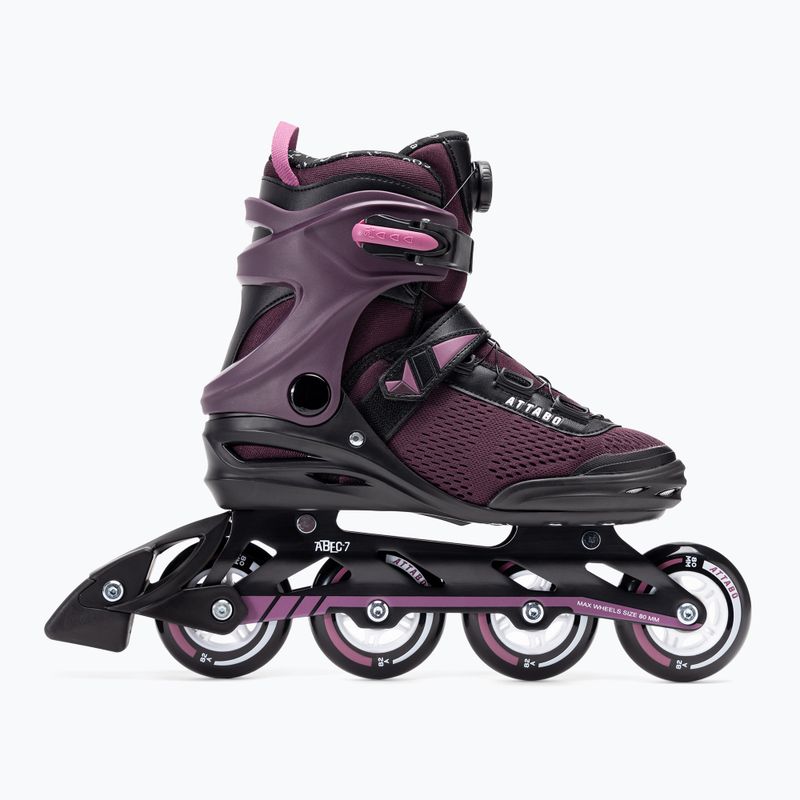 Rolki damskie ATTABO OneFoot Fitgo system fioletowe 2