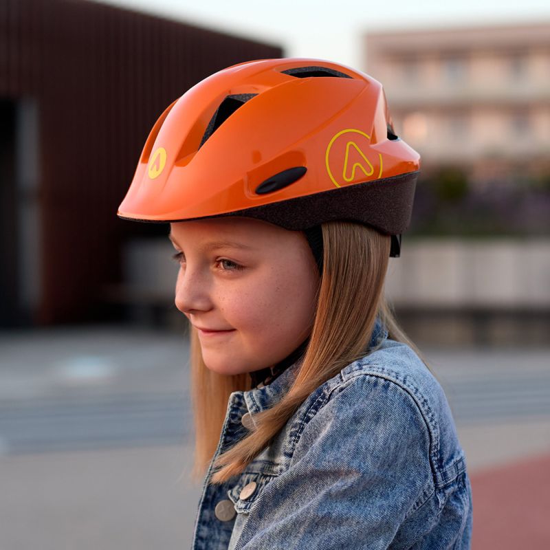 Kask rowerowy dziecięcy ATTABO Hinge pomarańczowy 4
