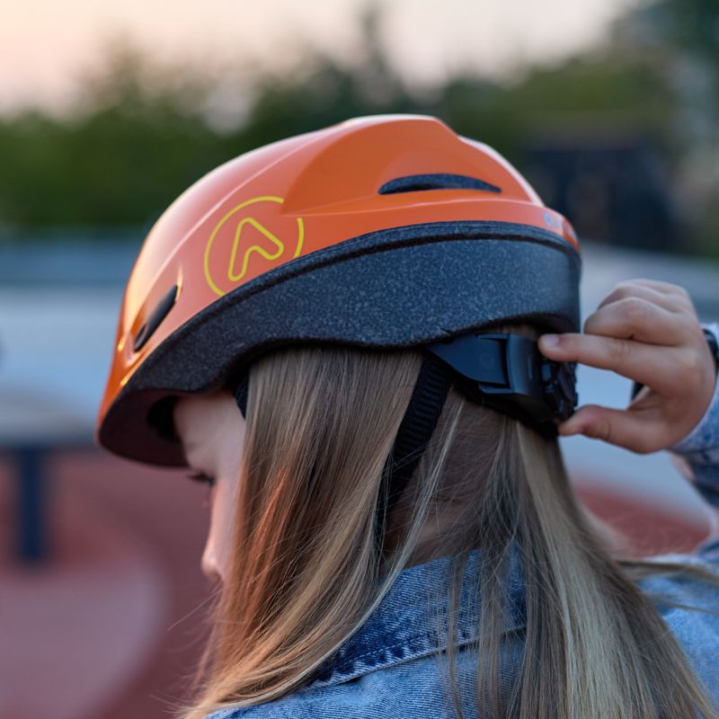 Kask rowerowy dziecięcy ATTABO Hinge pomarańczowy 5