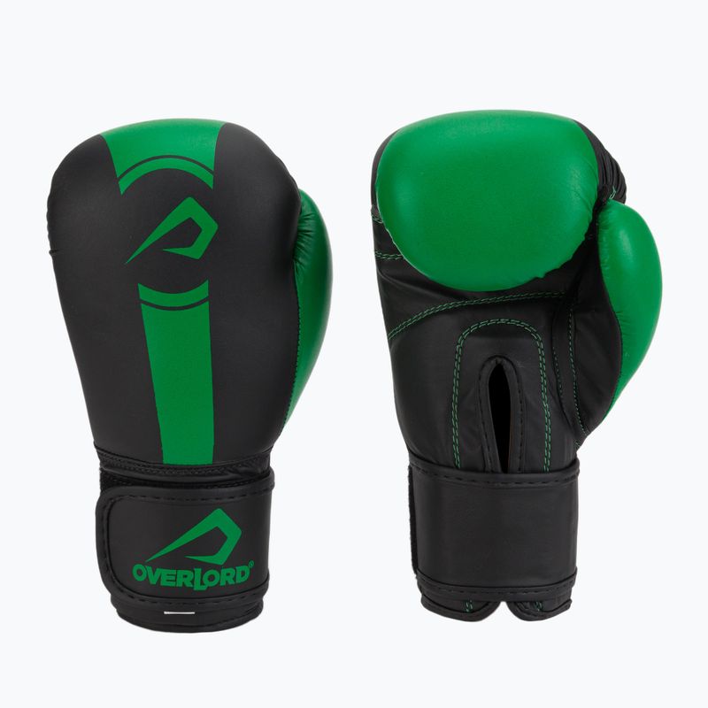 Rękawice bokserskie Overlord Boxer czarne/zielone
