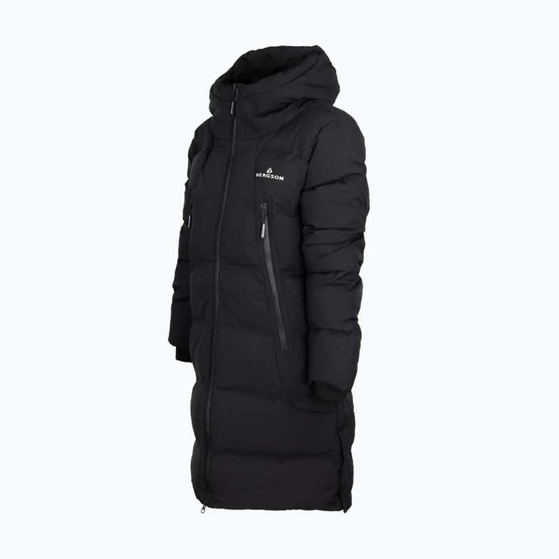 Płaszcz ocieplany damski BERGSON Snow Leopard Primaloft black 3