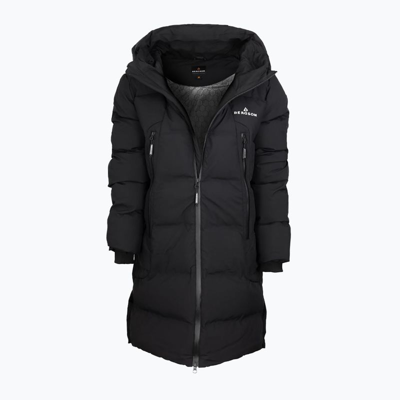 Płaszcz ocieplany damski BERGSON Snow Leopard Primaloft black 5