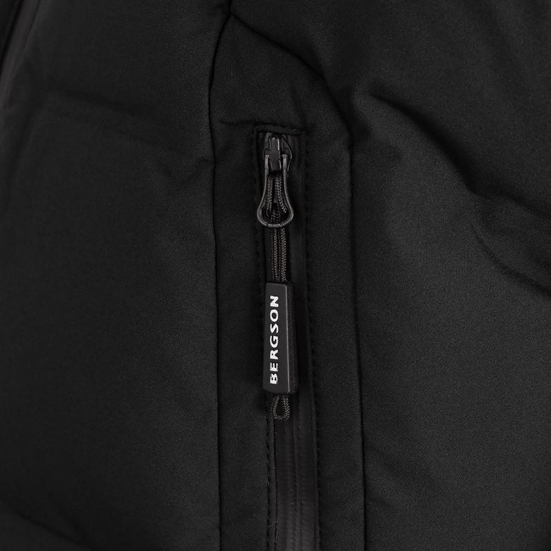Płaszcz ocieplany damski BERGSON Snow Leopard Primaloft black 12